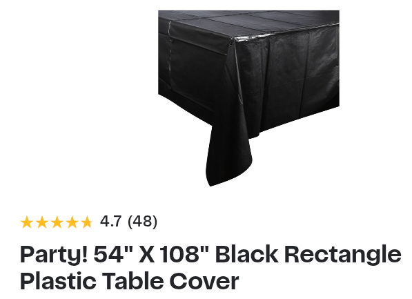 Star wars dark night table cloth