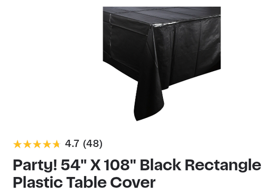 Star wars dark night table cloth