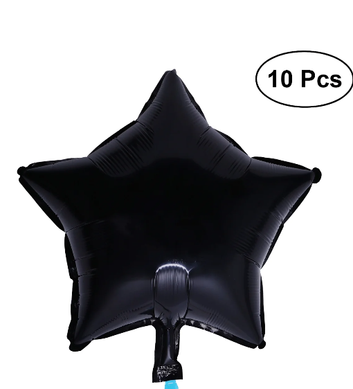 Black stars foil 18"
