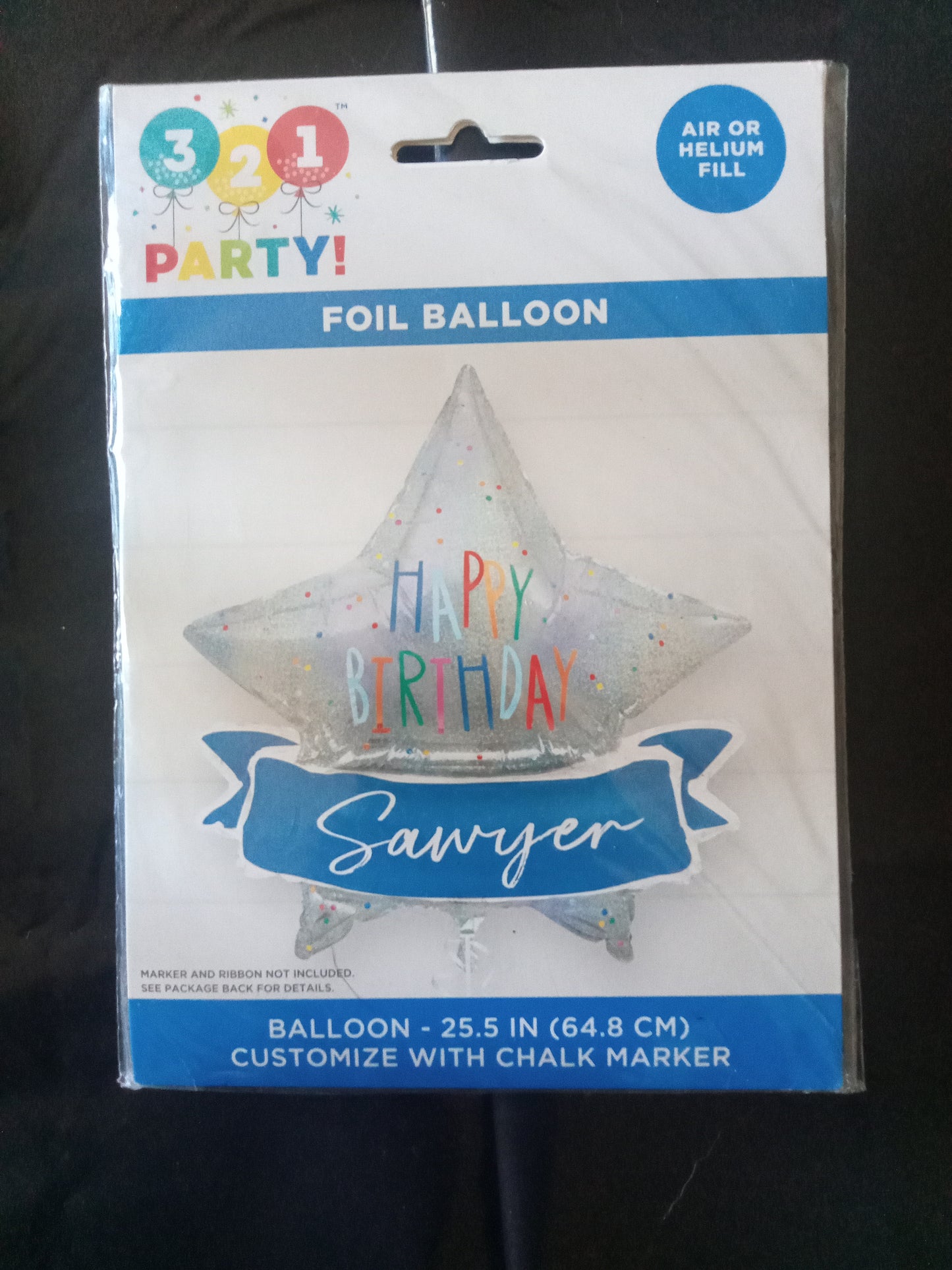Foil balloon birthday star XL