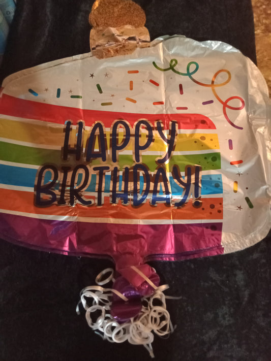 Foil birthday cake balloon