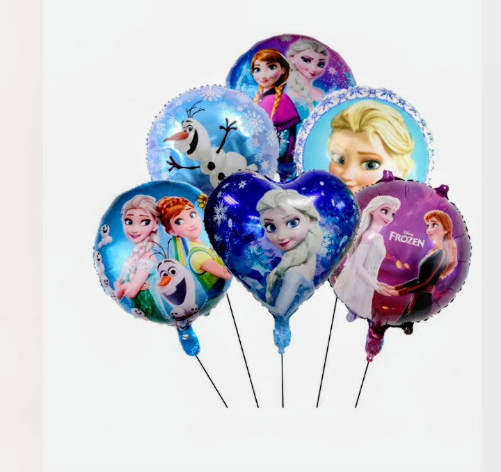18" 6pc foil balloons (FROZEN)