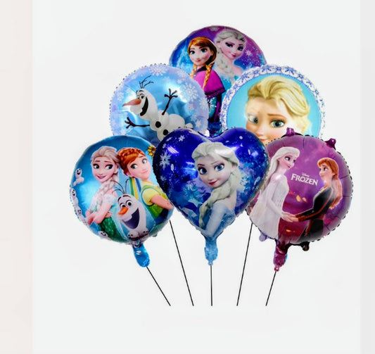 18" 6pc foil balloons (FROZEN)